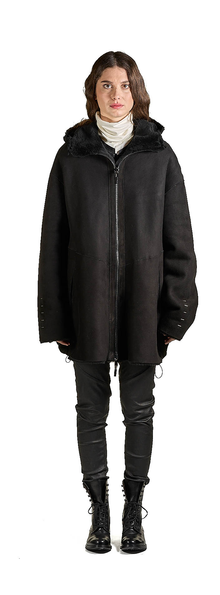 DANIELE BASTA LEATHER AND SILVER JACKET